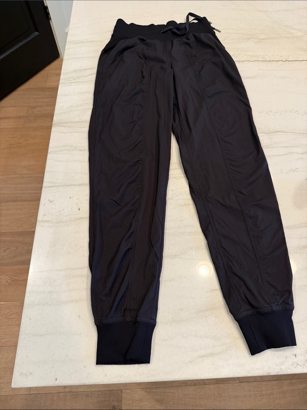 lululemon athletica Black Ribbed Joggers with Drawstring